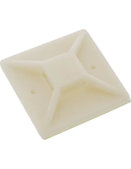 InLine Basette autoadesive 20x20mm per fascette da 4,8mm, neutra, 10pz