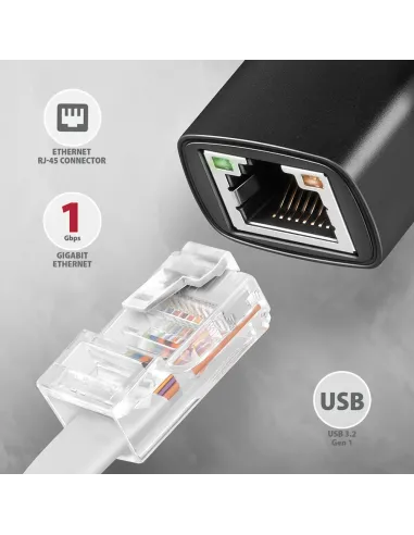 Axagon ADE-AR USB-A 3.2 Gen 1 - Gigabit Ethernet 10 100 1000 Adapter - Adapter - Digital Daten 1000 Mbit s