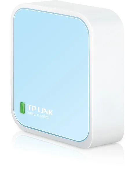 TP-Link TL-WR802N router wireless Fast Ethernet Banda singola (2.4 GHz) Blu, Bianco