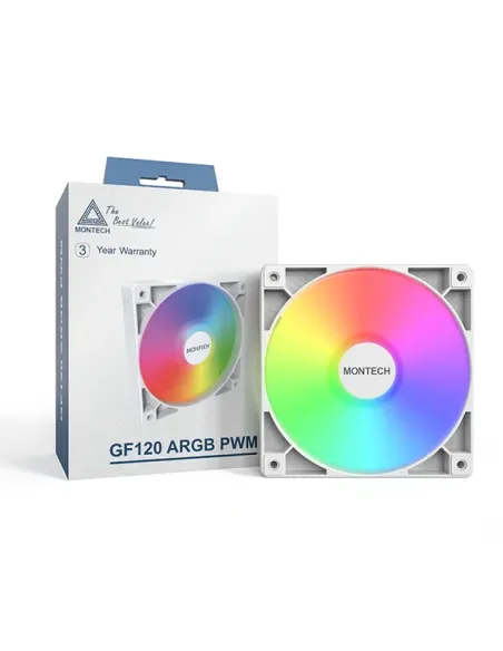 Montech GF120 PWM Case per computer Modulo ventilatore 12 cm Bianco 1 pz