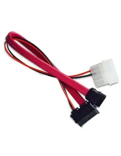 Akasa AK-CB050 cavo SATA 0,2 m Molex (4-pin) Rosso