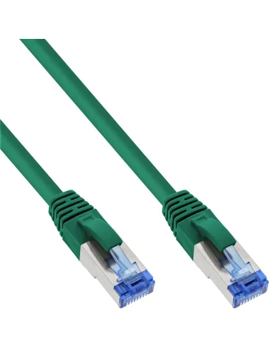 InLine Cavo patch Lan, S FTP(PiMf), Cat.6a, 500MHz, CU, halogenf., verde, 5m