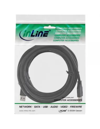 InLine Cavo USB 3.0 A maschio A maschio, nero, 5m