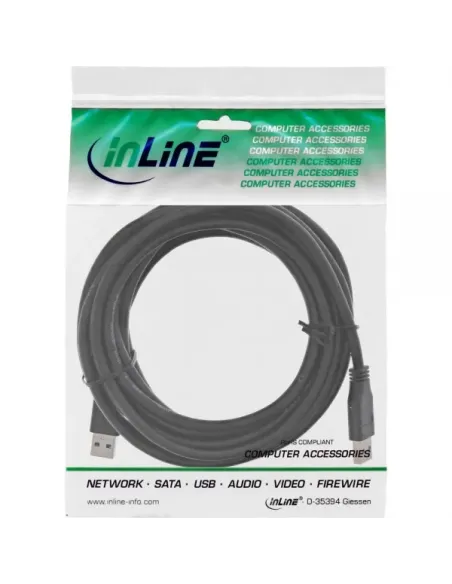 InLine Cavo USB 3.0 A maschio A maschio, nero, 5m