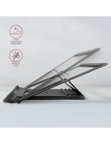 Axagon STND-L supporto per laptop Supporto per laptop e tablet Grigio 43,9 cm (17.3")