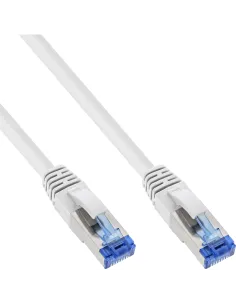 InLine Cavo patch Lan, S FTP(PiMf), Cat.6a, 500MHz, CU, halogenf., bianco, 0,5m