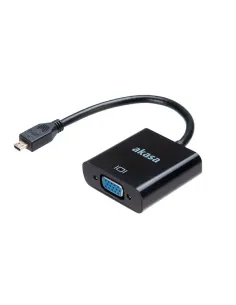 Akasa AK-CBHD21-15BK cavo e adattatore video 0,15 m HDMI tipo D (Micro) VGA (D-Sub) Nero