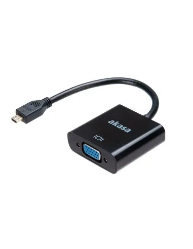 Akasa AK-CBHD21-15BK cavo e adattatore video 0,15 m HDMI tipo D (Micro) VGA (D-Sub) Nero