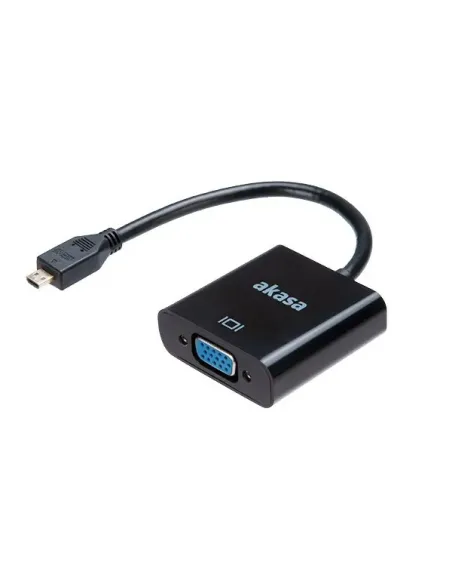 Akasa AK-CBHD21-15BK cavo e adattatore video 0,15 m HDMI tipo D (Micro) VGA (D-Sub) Nero