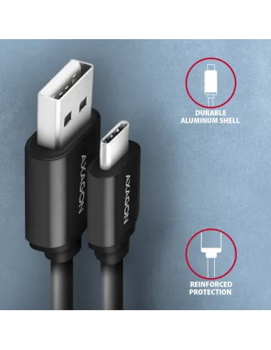 Axagon BUCM-AM10TB cavo USB USB 2.0 0,6 m USB C USB A Nero
