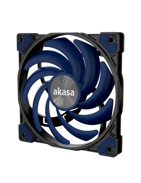 Akasa Alucia XS12 Case per computer Ventilatore Nero, Blu 1 pz