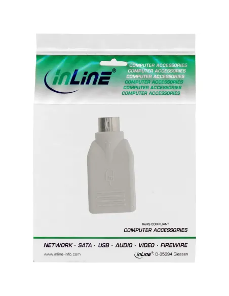 InLine Adattatore USB A femmina PS 2 Mini Din 6pin maschio