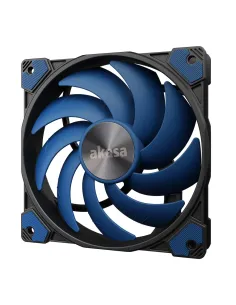 Akasa ALUCIA SC Case per computer, Processore Ventilatore 12 cm Nero, Blu 1 pz