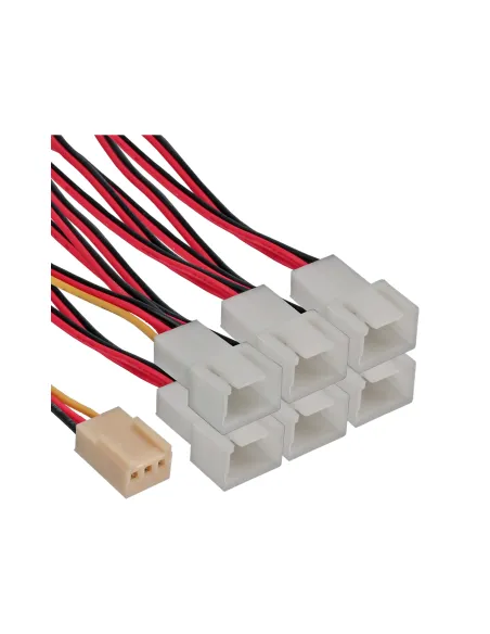 InLine Cavo alimentazione ventole da 3pin Fan F, 6x 3pin Fan M, 0,15m