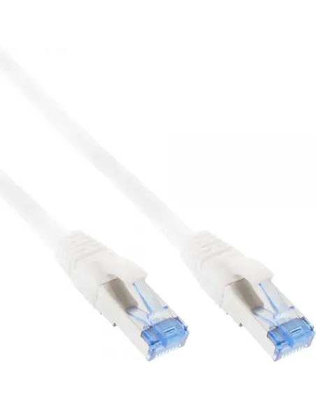 InLine Cavo patch Lan, S FTP(PiMf), Cat.6a, 500MHz, CU, halogenf., bianco, 1m