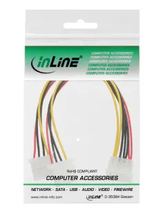 InLine Cavo di alimentazione a Y, da 1x 5,25“ M a 2x 5,25" F, 0,20m 2