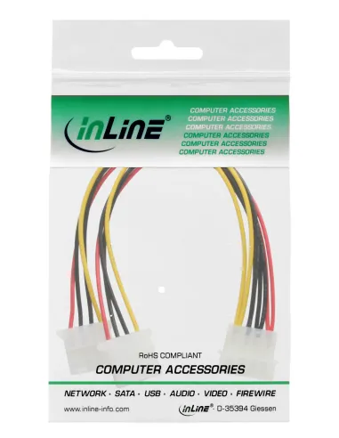 InLine Cavo di alimentazione a Y, da 1x 5,25“ M a 2x 5,25" F, 0,20m