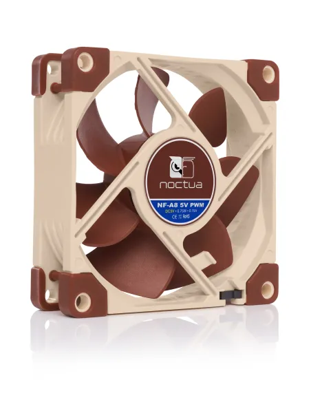 Noctua NF-A8 Case per computer Ventilatore 8 cm Beige, Marrone