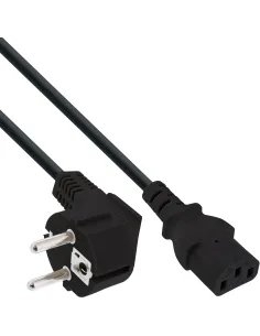 InLine Cavo alimentazione, Spina Shucko CEE-7 7 90° a Presa IEC-320-C13, 3m