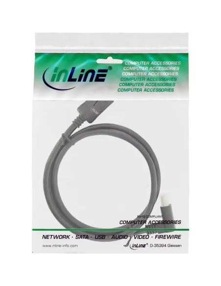 InLine Cavo DisplayPort 1.4, 8K4K, angolato verso l'alto, nero oro, 1m