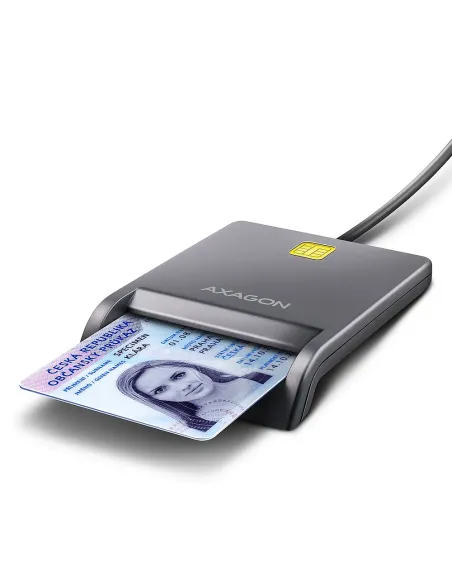 Axagon CRE-SM3T USB Smart card Flat lettore di card readers Interno USB 2.0 Nero