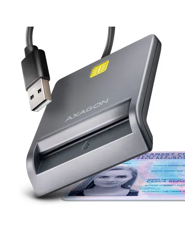 Axagon CRE-SM3T USB Smart card Flat lettore di card readers Interno USB 2.0 Nero