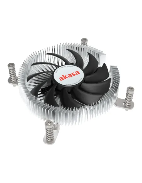 Akasa Intel LGA1700 Processore Raffreddatore ibrido 7,5 cm Alluminio, Nero 1 pz