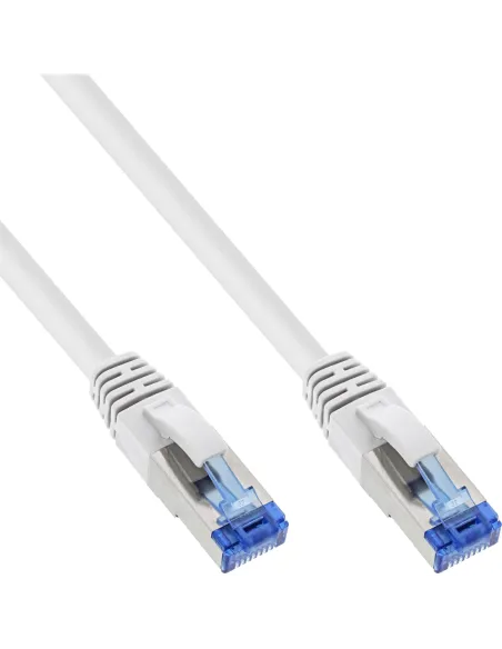InLine Cavo patch Lan, S FTP(PiMf), Cat.6a, 500MHz, CU, halogenf., bianco, 2m