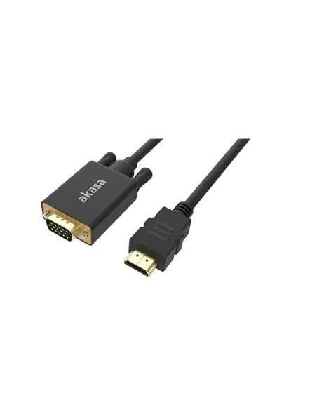 Akasa AK-CBHD26-20BK cavo e adattatore video 2 m HDMI tipo A (Standard) VGA (D-Sub) Nero