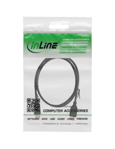 InLine Cavo USB 2.0 A maschio A femmina, prolunga, dorato, nero, 0,5m