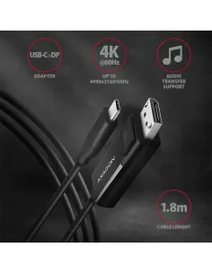 Axagon RVC-DPC cavo e adattatore video 1,8 m USB tipo-C DisplayPort Nero 2