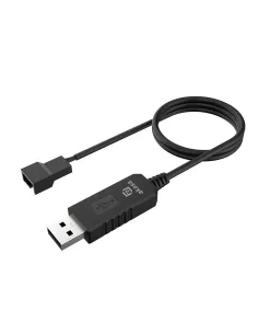 Akasa AK-CBFA10-60BK adattatore per inversione del genere dei cavi 3-pin or 4-pin USB Type-A Nero