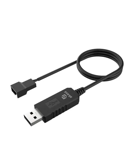 Akasa AK-CBFA10-60BK adattatore per inversione del genere dei cavi 3-pin or 4-pin USB Type-A Nero