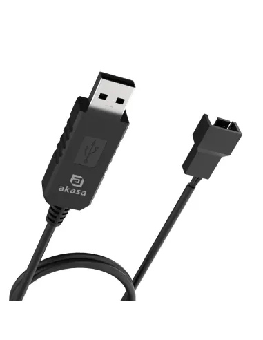 Akasa AK-CBFA10-60BK adattatore per inversione del genere dei cavi 3-pin or 4-pin USB Type-A Nero