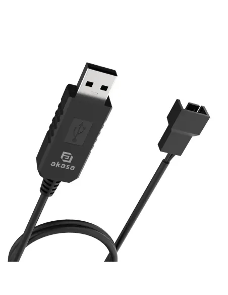 Akasa AK-CBFA10-60BK adattatore per inversione del genere dei cavi 3-pin or 4-pin USB Type-A Nero