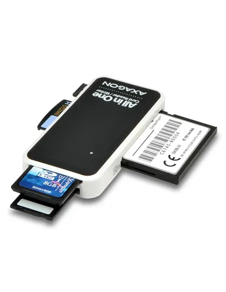Axagon CRE-X1 lettore di schede USB 2.0 Nero, Bianco