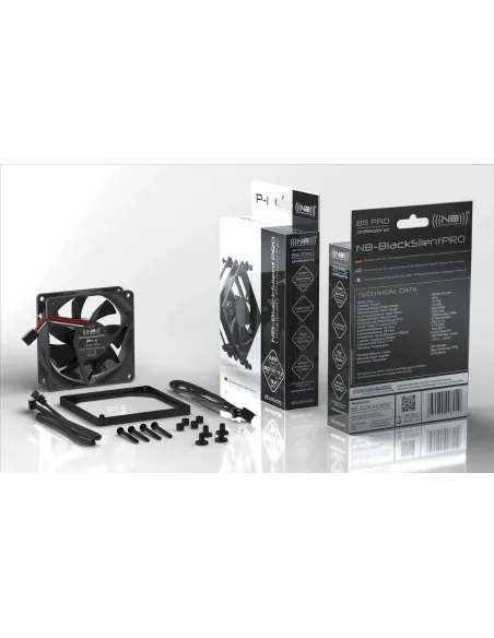 Blacknoise P-1 sistema di raffreddamento per computer Case per computer Ventilatore 8 cm Nero 1 pz
