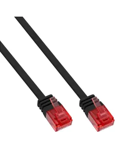InLine Cavo patch Lan piatto, U UTP, Cat.6, nero, 1,5m