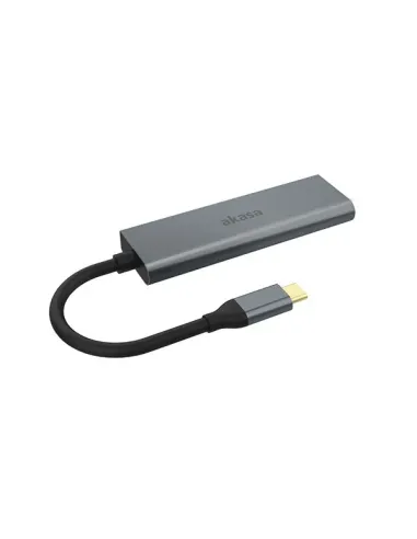 Akasa AK-CBCA25-18BK hub di interfaccia USB 3.2 Gen 1 (3.1 Gen 1) Type-C 5000 Mbit s Grigio