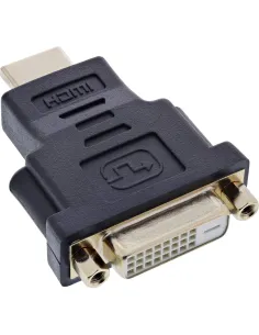 InLine Adattatore HDMI-DVI, Tipo A Maschio a DVI-D 24+1 Femmina, dorato, 4K2K