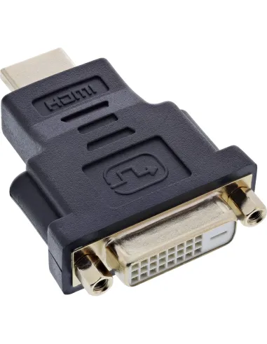 InLine Adattatore HDMI-DVI, Tipo A Maschio a DVI-D 24+1 Femmina, dorato, 4K2K