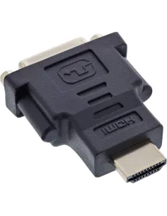 InLine Adattatore HDMI-DVI, Tipo A Maschio a DVI-D 24+1 Femmina, dorato, 4K2K 2