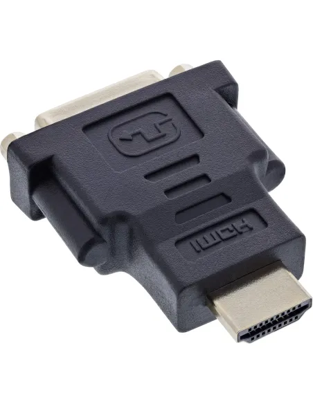 InLine Adattatore HDMI-DVI, Tipo A Maschio a DVI-D 24+1 Femmina, dorato, 4K2K