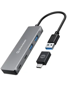GRAUGEAR G-HUB2A2C-AC hub di interfaccia USB 3.2 Gen 1 (3.1 Gen 1) Type-A + Type-C 5000 Mbit s Argento