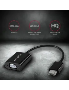 Axagon RVH-VGN cavo e adattatore video 0,15 m HDMI tipo A (Standard) VGA (D-Sub) Nero 2