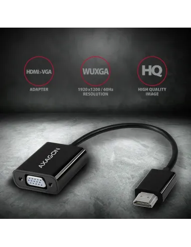 Axagon RVH-VGN cavo e adattatore video 0,15 m HDMI tipo A (Standard) VGA (D-Sub) Nero