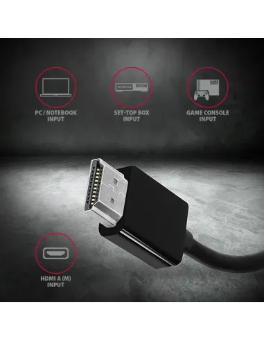 Axagon RVH-VGN cavo e adattatore video 0,15 m HDMI tipo A (Standard) VGA (D-Sub) Nero