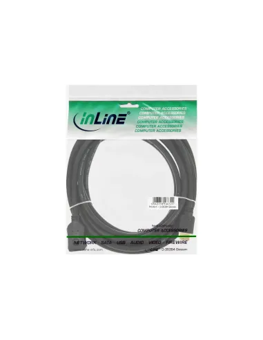 InLine Cavo HDMI-High Speed, Prolunga, 5m, 3D, dorato, nero, M-F