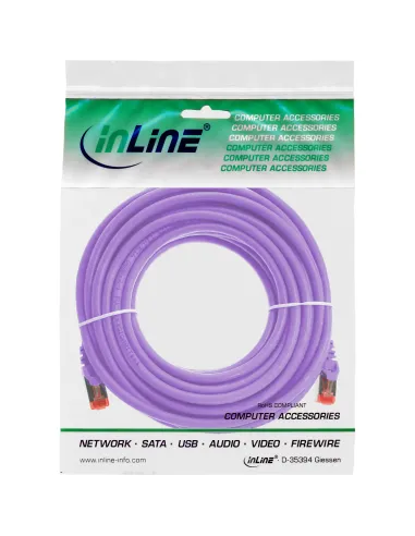 InLine Cavo patch Lan, S FTP (PiMf), Cat.6, 250 MHz, PVC, CU, viola, 5m