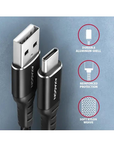 Axagon BUCM-AM15AB cavo USB USB 2.0 1,5 m USB A USB C Nero